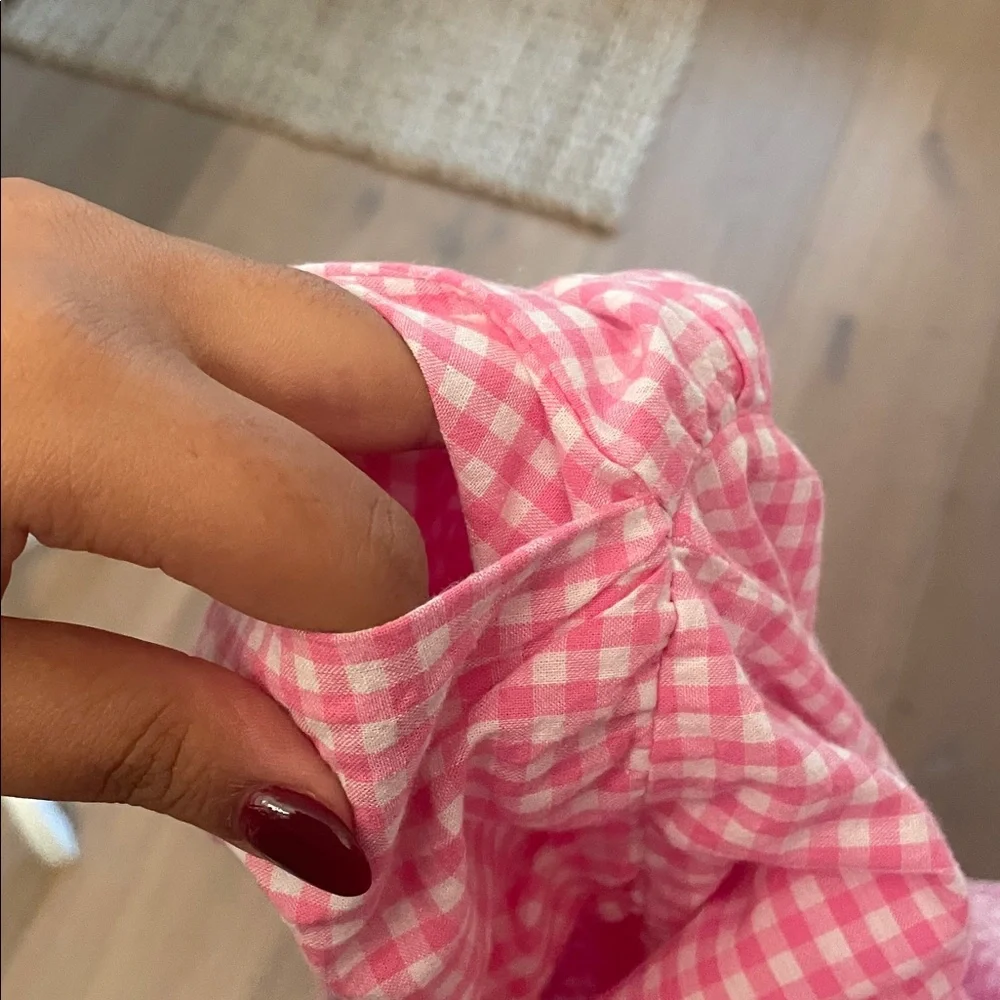 Pink Gingham Button-Front Maxi Dress - Picture 6 of 7